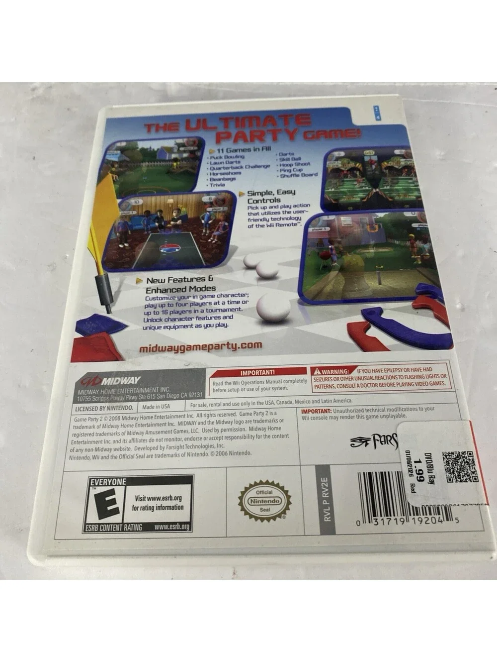 Game Party 2 (Nintendo Wii, 2008) CIB Tested Working